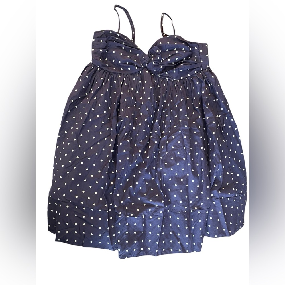 Vintage Ralph Lauren Polo Jeans Navy Polka Dot Dress Size 28